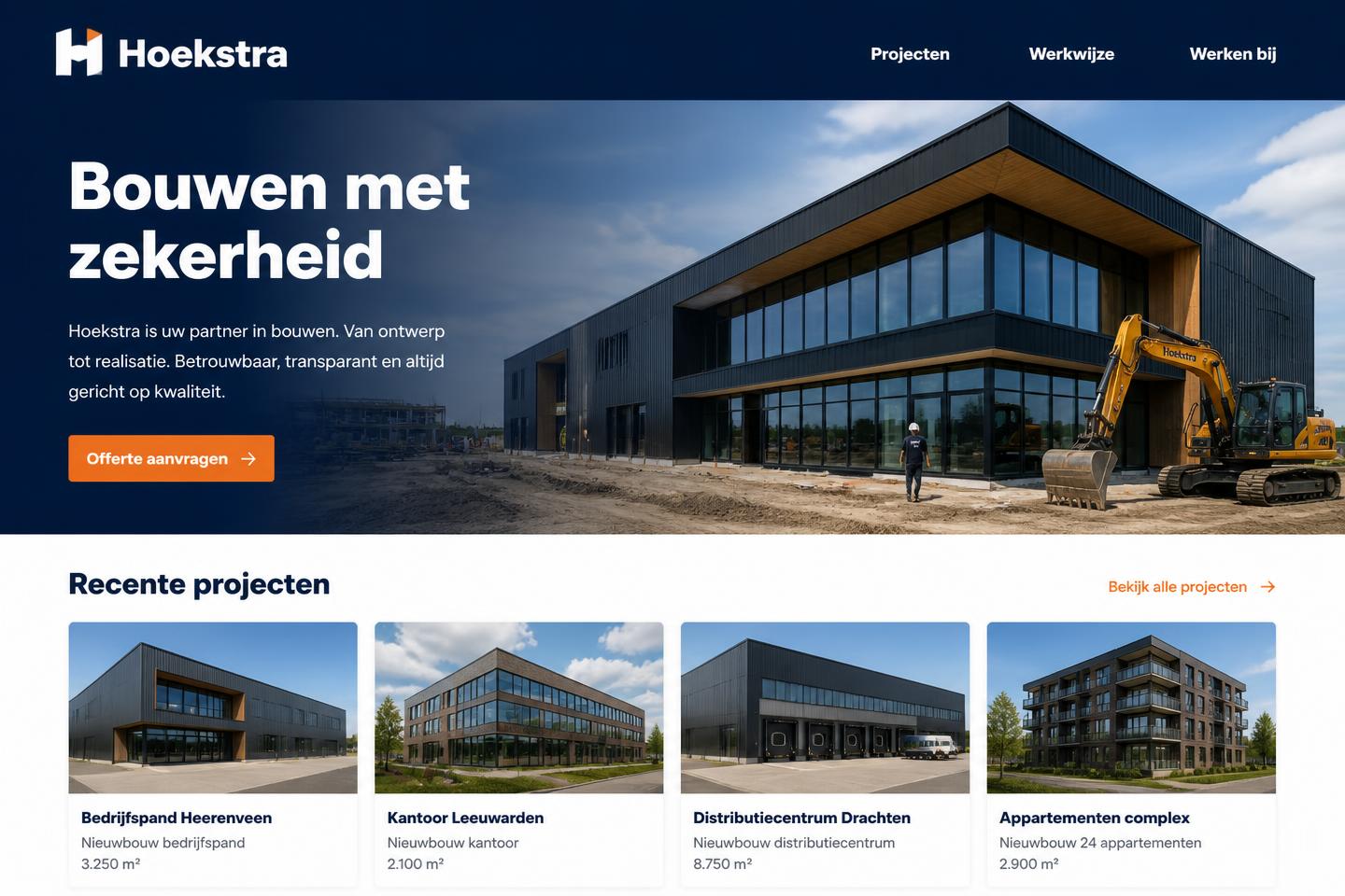 Websiteontwerp Bouwbedrijf