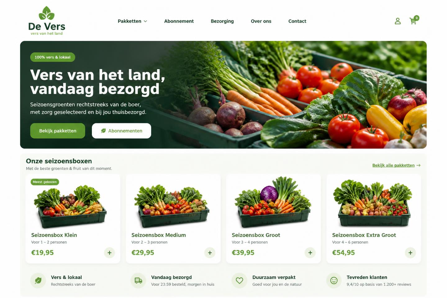 Websiteontwerp Groente- en fruitspecialist